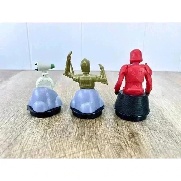 x3 Star Wars The Rise of Skywalker Movie Theater Cup Toppers Cake Figure Bust - Picture 4 of 6